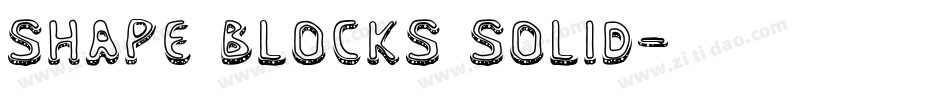Shape Blocks Solid字体转换